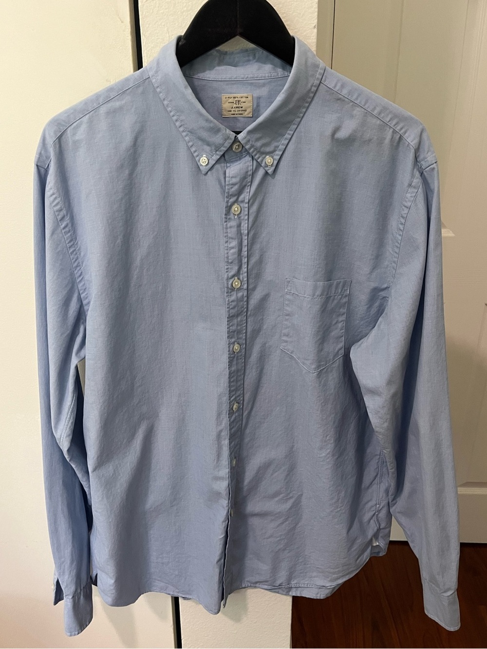 J. Crew Light Blue Button-Down Shirt with Chest Pocket